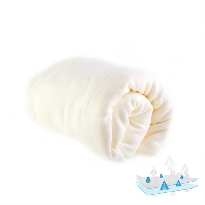 Neperšlampama paklodė su guma "Jersey" šviesiai kreminės sp.