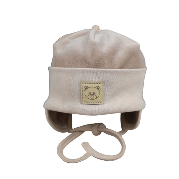 Kepurytė kūdikiui "Velour" - Beige