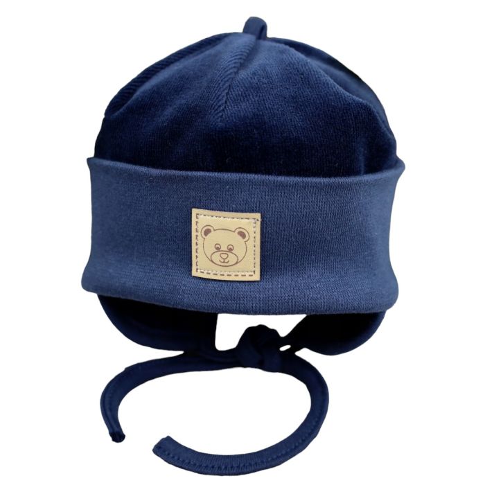 Kepurytė kūdikiui "Velour" - Navy