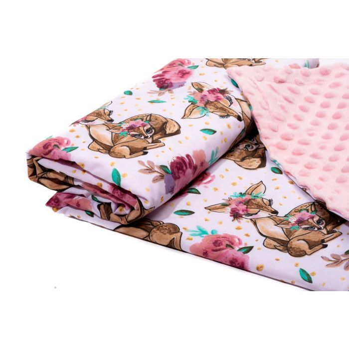 Pledas kūdikiui "Lady mama" 100x75cm  rausvos spalvos