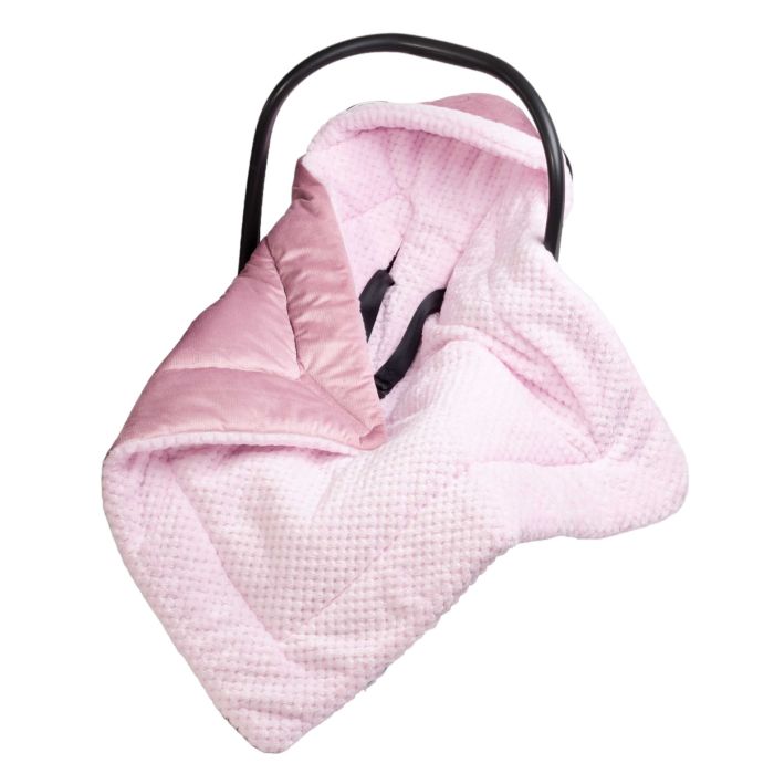 Pledas - vokelis automobilinei kėdutei "WARM VELVET" 80x80 cm pale