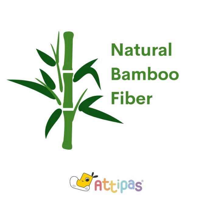 Pirmieji batukai kūdikiams Attipas "Bamboo bear" blue