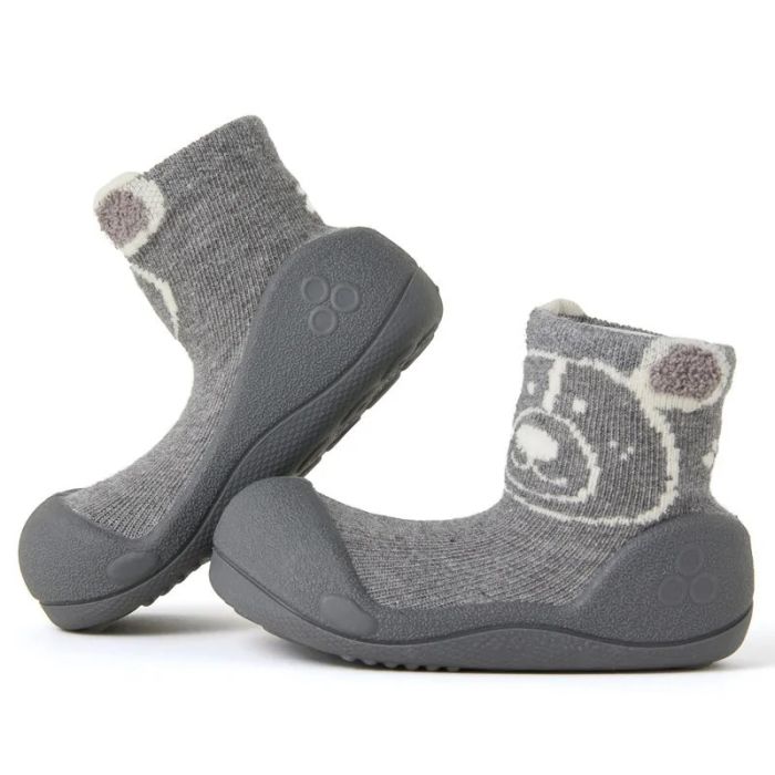 Pirmi batai kūdikiams Attipas "Teddy grey" 
