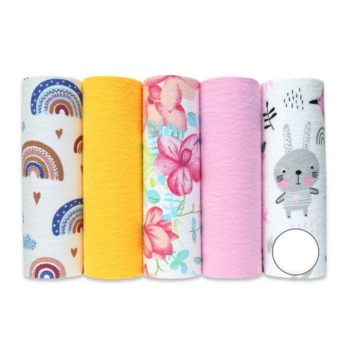 Flanelinių vystyklų rinkinys kūdikiams "Pink" 