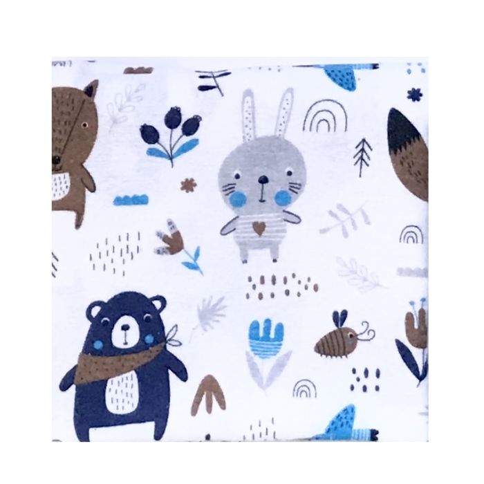 Flanelinis vystyklas kūdikiui "Forest" 70x80cm 1vnt.