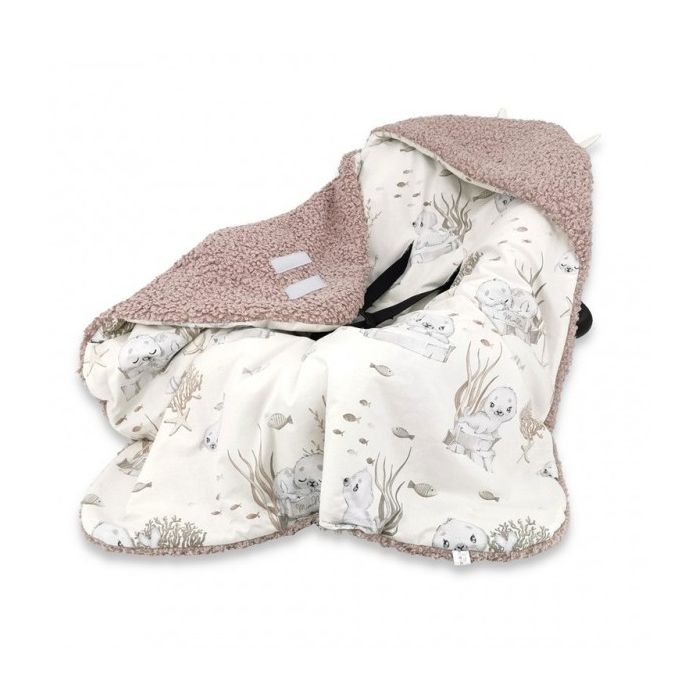 Pledas - vokelis automobilinei kėdutei "Blush rony" 90x90 cm 