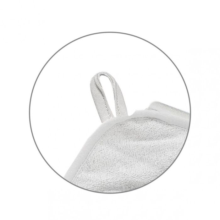 Bambukinis rankšluostis kūdikiui "Mouse grey" su gobtuvu 100x100 cm