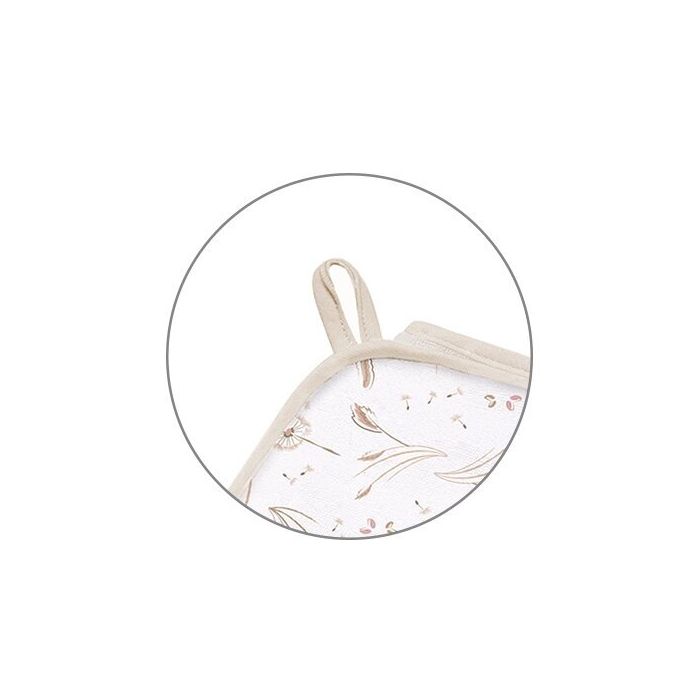 Rankšluostis kūdikiui "Nature" su gobtuvu 100x100 cm "frotte" smėlio spalvos