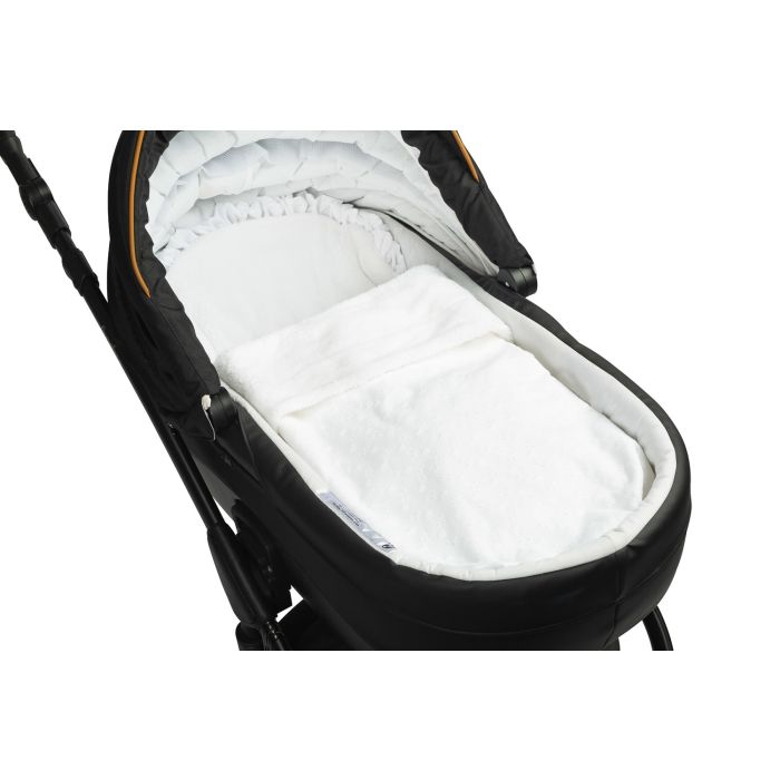 Pledas kūdikiui  su pagalve "Soft cloud" 98x78cm baltos spalvos
