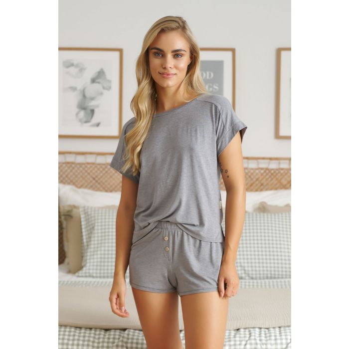 Bambukinė pižama moterims "BAMBOO" pilka