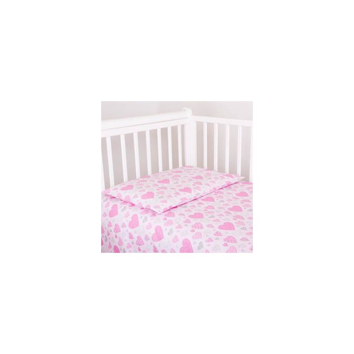 Užvalkalų komplektas 135x100 "Širdelės" rož.sp.