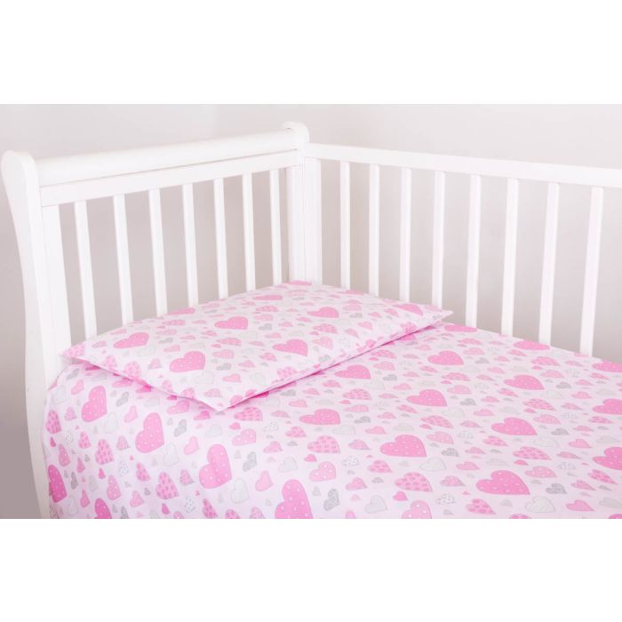 Užvalkalų komplektas 135x100 "Širdelės" rož.sp.