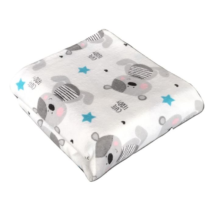 Flanelinis vystyklas kūdikiui "Teddy" 70x80cm 1vnt.