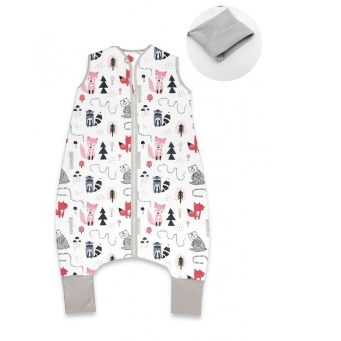 Miegmaišis kūdikiui "Forest walk beige" su kojomis 2-2.5 TOG