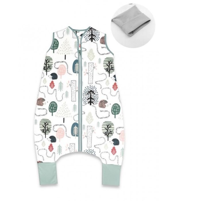 Miegmaišis kūdikiui "Forest walk green" su kojomis 2-2.5 TOG