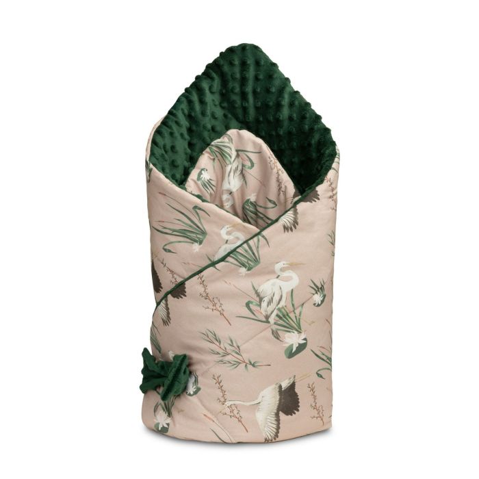 Dvipusis vokelis kūdikiui "Birds" žalias