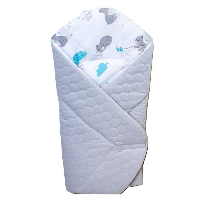 Vokelis kūdikiui "Galaxy" pilkas su meškiukais