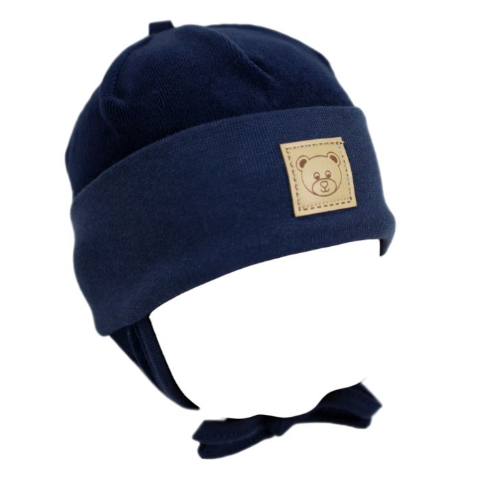 Kepurytė kūdikiui "Velour" - Navy