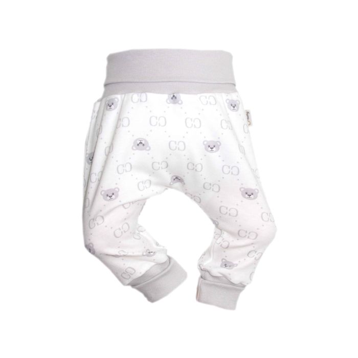 Kelnytės kūdikiui "Bear glamour grey" baltos be pėdučių