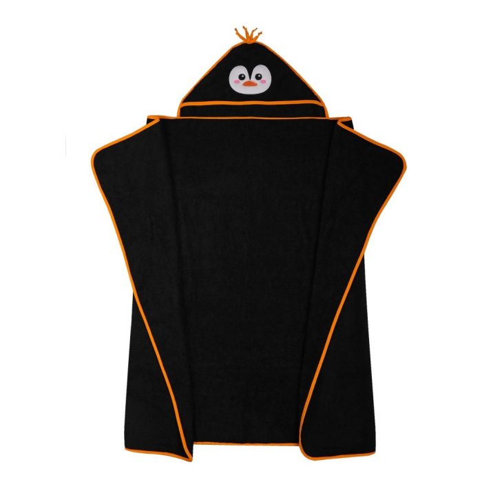 Rankšluostis kūdikiui "Penguin" su gobtuvu 100x120cm 