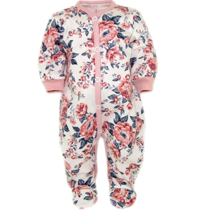 Šliaužtinukai kūdikiui "Flora" rausvi