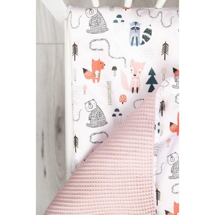 Patalynė kūdikiams 135x100 "Waffle with fox" 