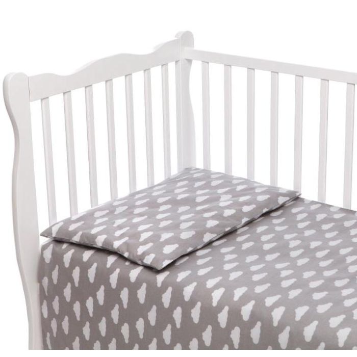 Patalynė kūdikiams 135x100 "Clouds" pilka