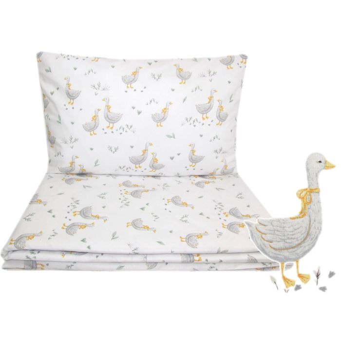 Kūdikio patalynės komplektas 135x100 "Golden goose" gelsvas