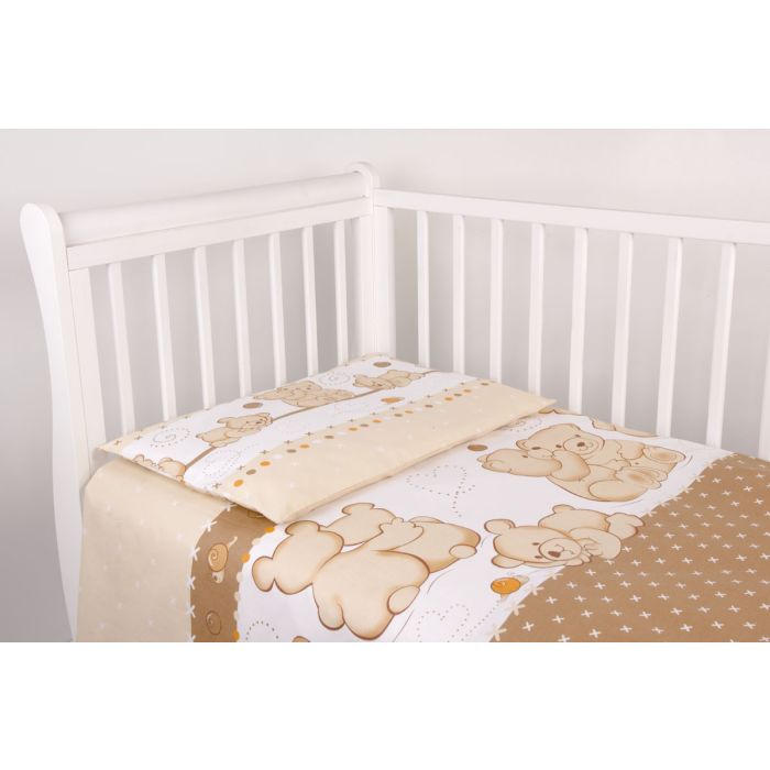 Patalynė kūdikio lovytei 135x100 "Meškiukai" bežinė