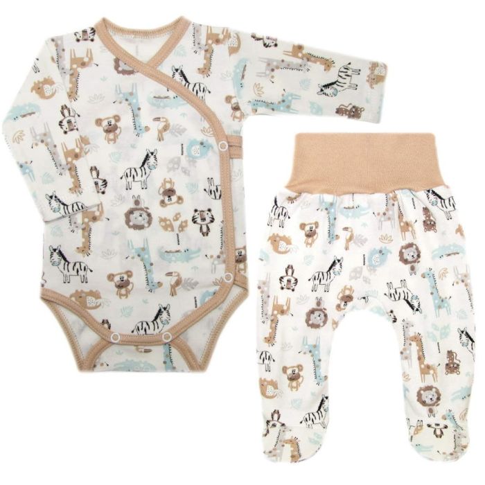 Drabužėliai kūdikiui "Jungle beige" 2 dalių 
