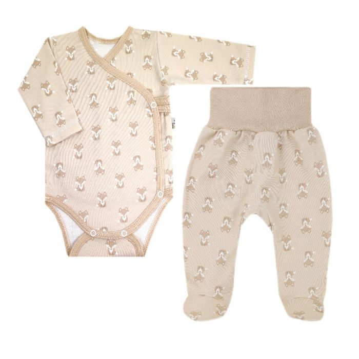 Drabužėliai kūdikiui "Fox beige" 2 dalių 