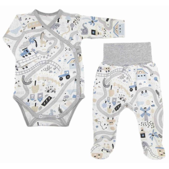 Drabužėliai kūdikiui "Sunny days" 2 dalių pilki