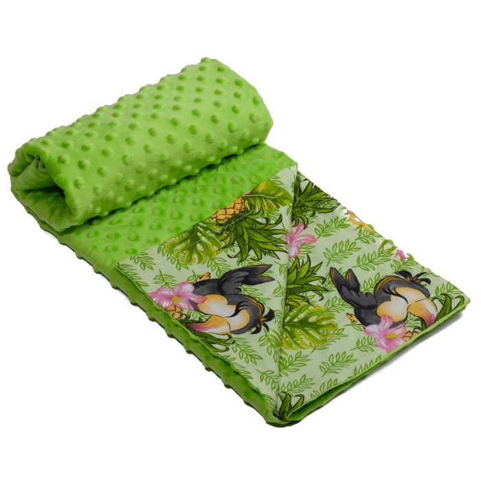 Pledas kūdikiui "Ananas" 100x75cm  žalios spalvos