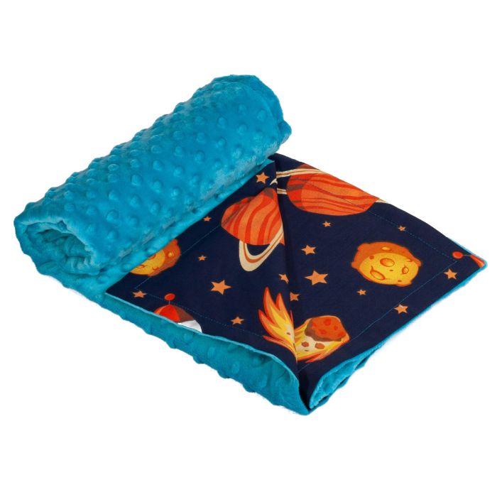 Pledas kūdikiui "Cosmos" 100x75cm  melsvas