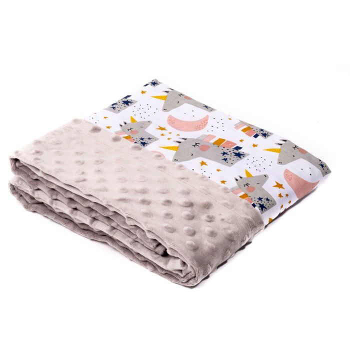 Pledas kūdikiui "Desert flame" 100x75cm pilkos spalvos