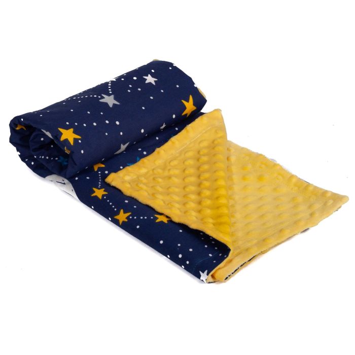 Pledas kūdikiui "Universe" 100x75cm  geltonas