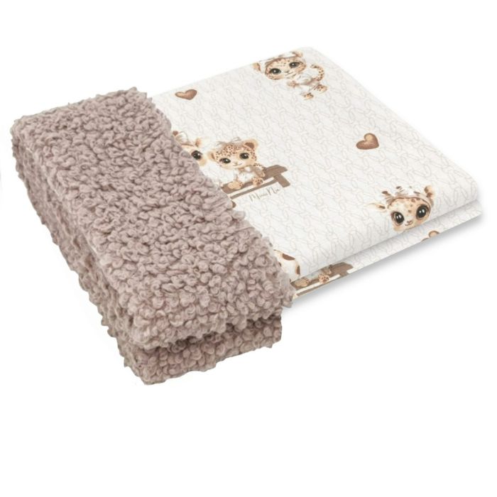 Pledas kūdikiui "Blush giraffee" 100x70 cm winter