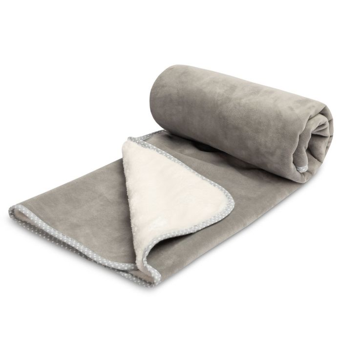 Pledas kūdikiui "Silky velvet" 100x80 cm pilkos spalvos