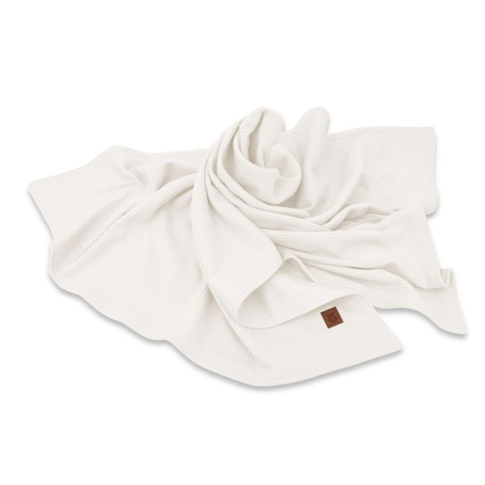 Medvilninis pledas kūdikiui "Interlock ecru" 100x75cm 