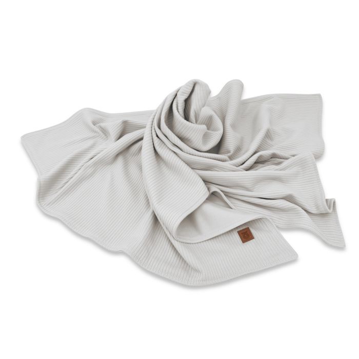 Medvilninis pledas kūdikiui "Interlock grey" 100x75cm 