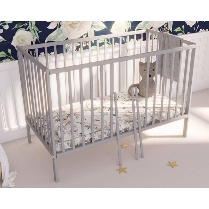 Kūdikio lovytė "Magda" 120x60 cm pilkos spalvos 