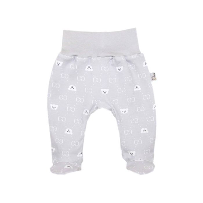 Kelnytės kūdikiui "Bear glamuor grey" su pėdutėmis