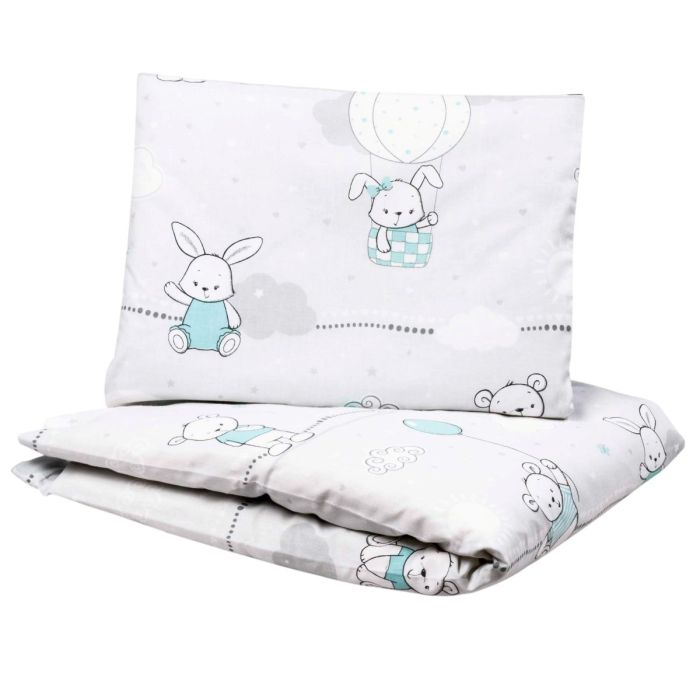 Patalynė kūdikio lopšiukui 80x70cm "Bunny & balloons" 