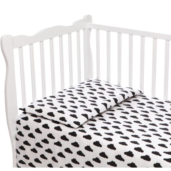 Patalynė kūdikiams 135x100 "Clouds" balta