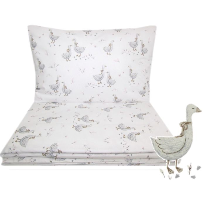 Kūdikio patalynės komplektas 135x100 "Golden goose" pilka