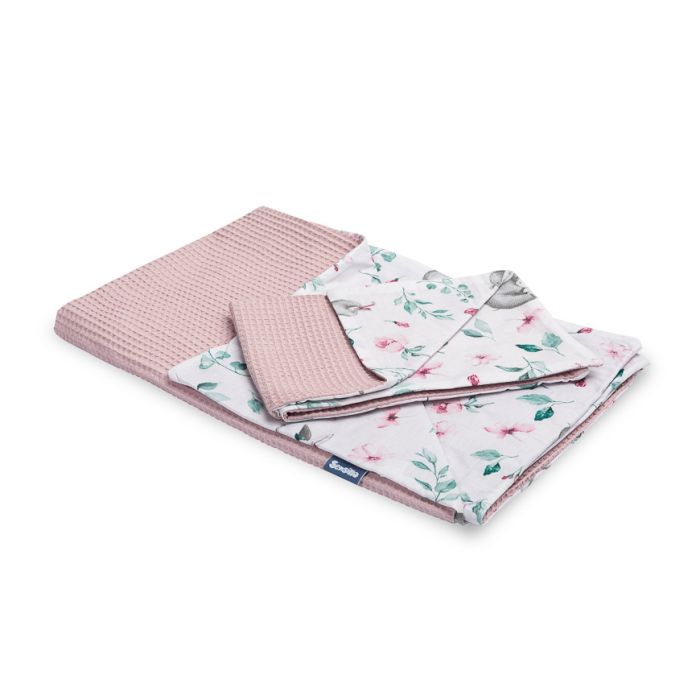 Patalynė kūdikiams 135x100 "Waffle in pink" 