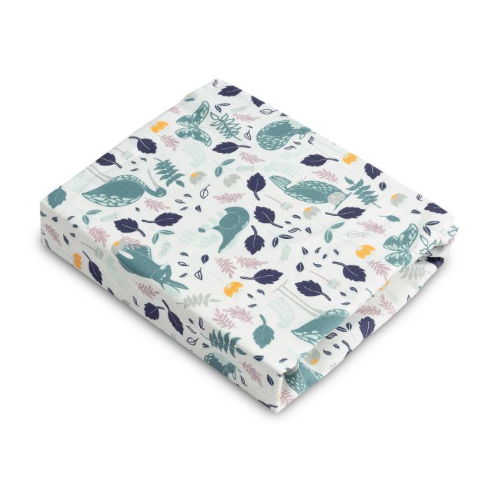 Paklodė su guma 120x60 "Animals" - medvilninė