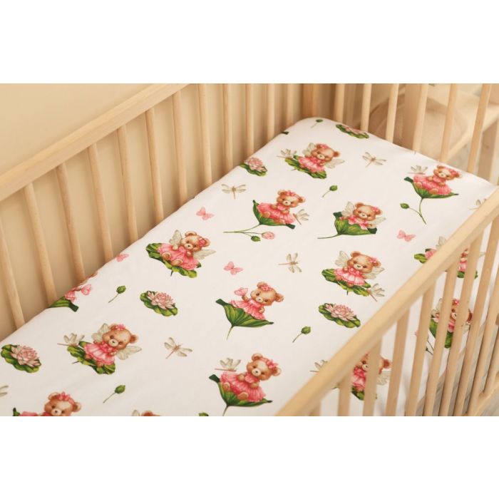 Paklode kūdikiui su guma 60x120 "Blossoms"- medvilninė