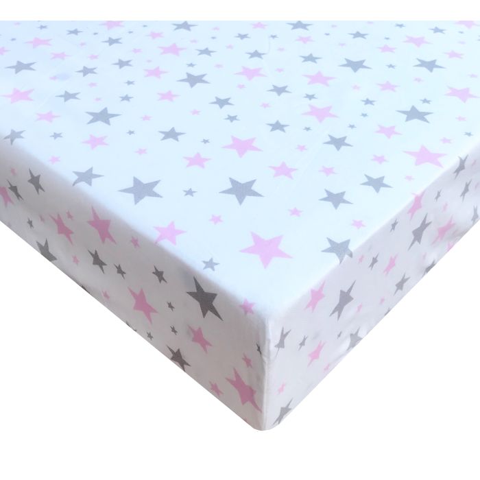 Paklodė su guma 120x60 "Sky" - medvilninė 