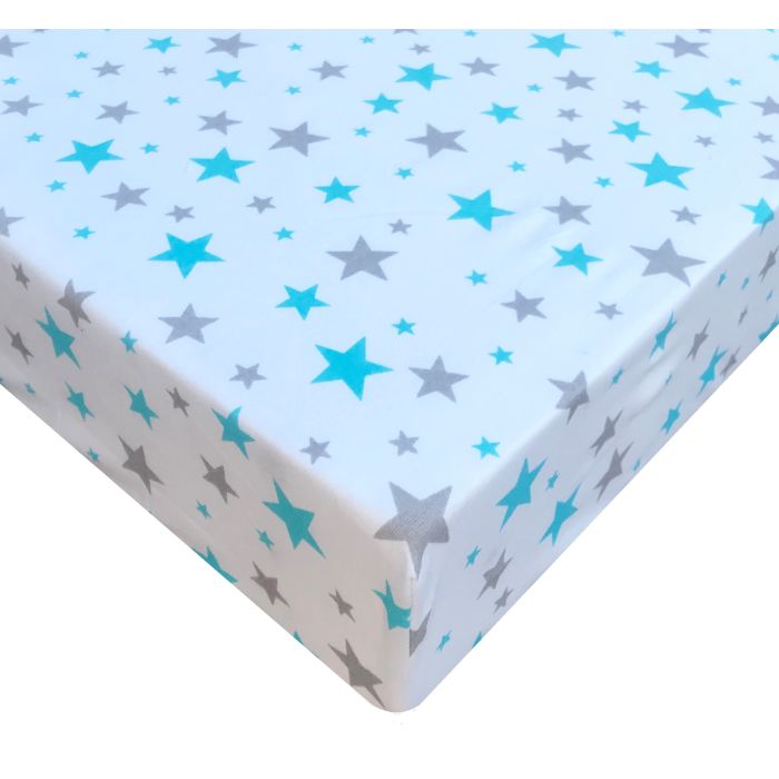 Paklodė su guma 120x60 "Teddy" - medvilninė 